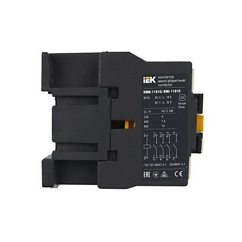 Контактор КМИ-11810 18А 230В/АС3 1NO IEK