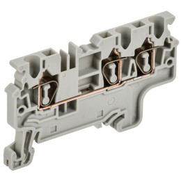 ARMAFIX Клемма пружинная CX2.5-3 2,5мм2 трехконтактная серая IEK