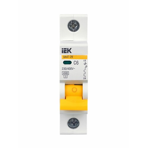 KARAT Автоматический выключатель ВА47-29 1P C 6А 4,5кА IEK