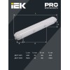 Светильник светодиодный ДСП 1401 40Вт IP65 серебристый (аналог ЛСП-2х36Вт) IEK