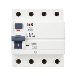 ARMAT Выключатель дифференциального тока R10N 4P 63А 30мА тип AC IEK