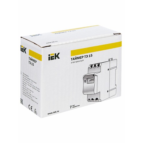 Таймер ТЭ15 цифровой 16А 230В на DIN-рейку IEK