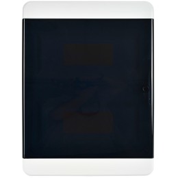 TEKFOR Корпус пластиковый ЩРН-П-24 IP41 черная прозрачная дверь IEK