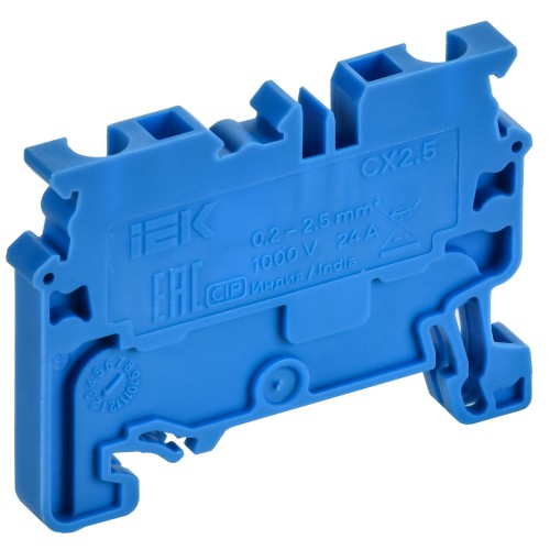 ARMAFIX Клемма пружинная CX2.5 BU 2,5мм2 проходная синяя IEK