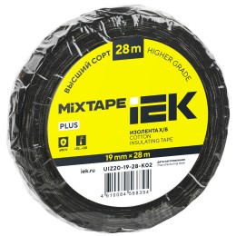 PLUS Изолента Х/Б 19мм 28м MIXTAPE