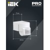 Датчик движения ДД-012 1100Вт 180град 12м IP44 белый IEK
