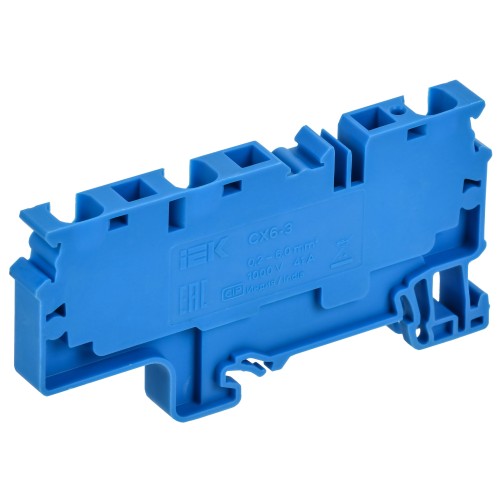 ARMAFIX Клемма пружинная CX6-3 BU 6мм2 трехконтактная синяя