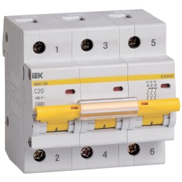 KARAT Автоматический выключатель ВА47-100 3P C 32А 10кА IEK