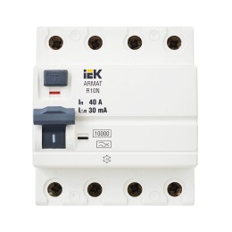ARMAT Выключатель дифференциального тока R10N 4P 40А 30мА тип A IEK