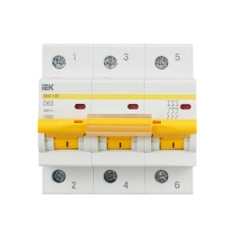 KARAT Автоматический выключатель ВА47-100 3P D 63А 10кА IEK