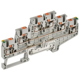 ARMAFIX Клемма пружин. Push-in CP-ML-PEN 3 ур. земля-низ 2,5мм2 серая IEK