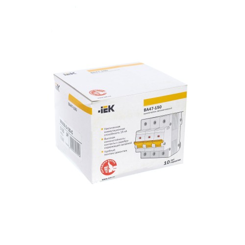 KARAT Автоматический выключатель ВА47-150 3P C 125А 15кА IEK
