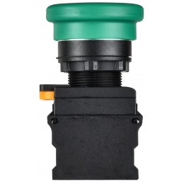 Кнопка ''Грибок'' без фиксации d=22мм 1NO+1NC зелёная MASTER IEK