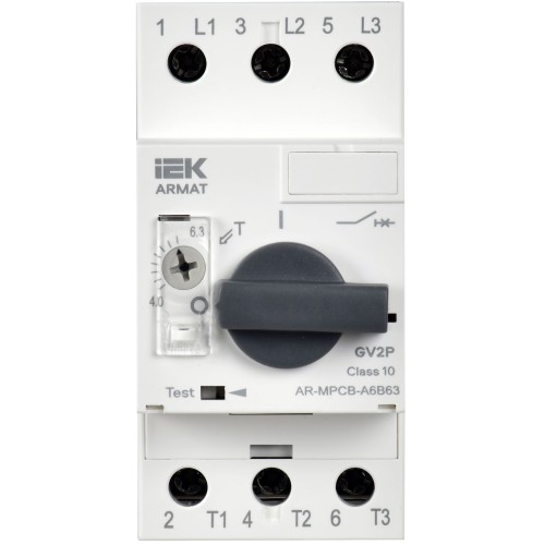 ARMAT Автоматический выключатель защиты двигателя A6 GV2P 4-6,3А IEK