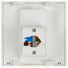 Розетка компьютерная РКИ-20-00-П RJ-45 UTP кат.5e (на 2 модуля) ПРАЙМЕР белая IEK