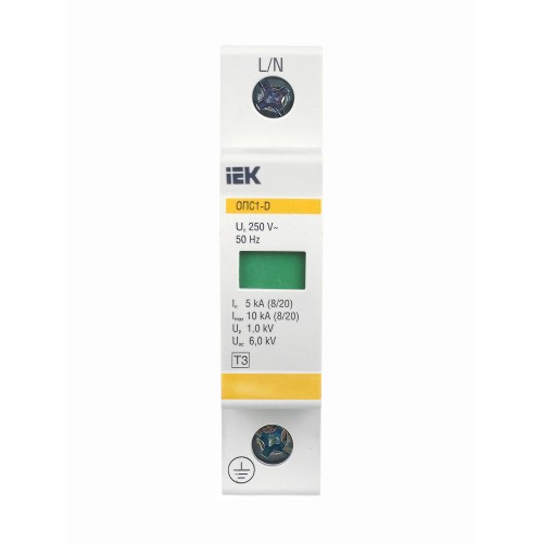 KARAT Ограничитель импульсного перенапряжения ОПС1-D 1P In=5кА Un=230В Im=10кА IEK