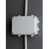 Коробка распаячная КМ41241 для открытой проводки безгалогенная (HF) 150х110х70мм IP44 10 гермовводов серая IEK