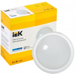 Светильник светодиодный ДПО 5051 18Вт 6500К IP65 круг белый IEK