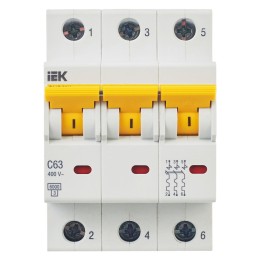 KARAT Автоматический выключатель ВА47-60M 3P C 63А 6кА IEK