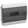 TEKFOR Корпус пластиковый ЩРВ-П-12 IP41 черная прозрачная дверь IEK