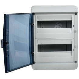 TEKFOR Корпус пластиковый КМПн-24 IP65 черная прозрачная дверь IEK