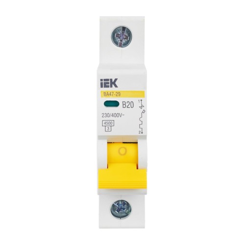 KARAT Автоматический выключатель ВА47-29 1P B 20А 4,5кА IEK