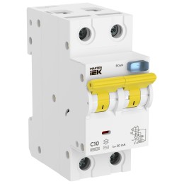 Автоматический выключатель дифференциального тока B06N 1P+NP C10 30мА тип AC MASTER