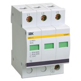 KARAT Ограничитель импульсного перенапряжения ОПС1-C 3P In=20кА Un=400В Im=40кА IEK