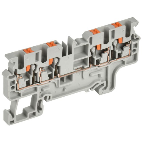 ARMAFIX Клемма пружин. Push-in CP-MC 4 вывода 2,5мм2 серая IEK