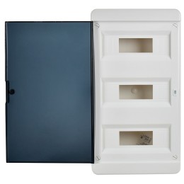 TEKFOR Корпус пластиковый ЩРВ-П-36 IP41 черная прозрачная дверь IEK