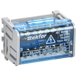 TEKFOR Шины на DIN-рейку (кросс-модуль) ШНК 2х7 L+PEN IEK