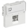 Розетка компьютерная РКИ-20-00-П RJ-45 UTP кат.5e (на 2 модуля) ПРАЙМЕР белая IEK