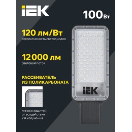 Светильник светодиодный консольный ДКУ 1011-100Ш 5000К IP65 IEK