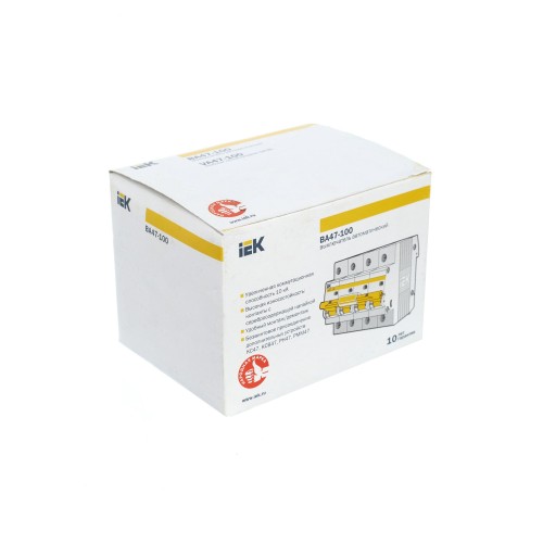 KARAT Автоматический выключатель ВА47-100 4P C 80А 10кА IEK