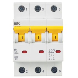 KARAT Автоматический выключатель ВА47-60M 3P C 6А 6кА IEK