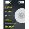 Датчик движения ДД-024 1100Вт 120-360град 6м IP33 белый IEK