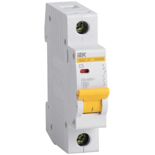 KARAT Автоматический выключатель ВА47-29 1P C 5А 4,5кА IEK