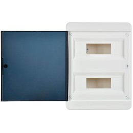 TEKFOR Корпус пластиковый ЩРН-П-24 IP41 черная прозрачная дверь IEK