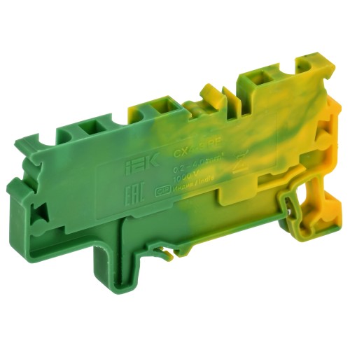 ARMAFIX Клемма пружинная CX4-3 PE 4мм2 трехконтактная заземляющая IEK