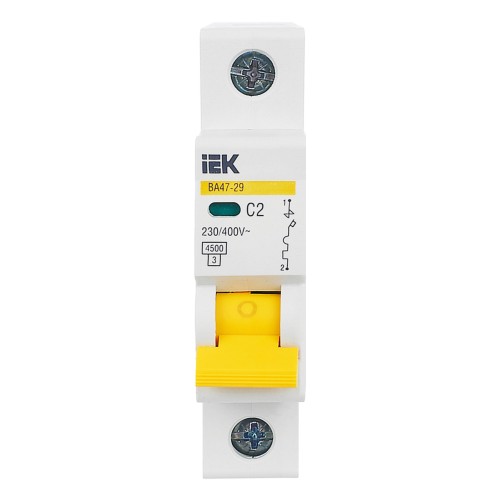 KARAT Автоматический выключатель ВА47-29 1P C 2А 4,5кА IEK
