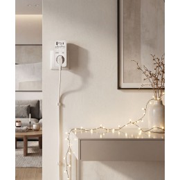 РТЭ-4 Розетка-таймер электронный с USB A+C 15мин-8ч 16А IP20 белый IEK