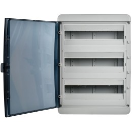 TEKFOR Корпус пластиковый КМПн-54 IP65 черная прозрачная дверь IEK