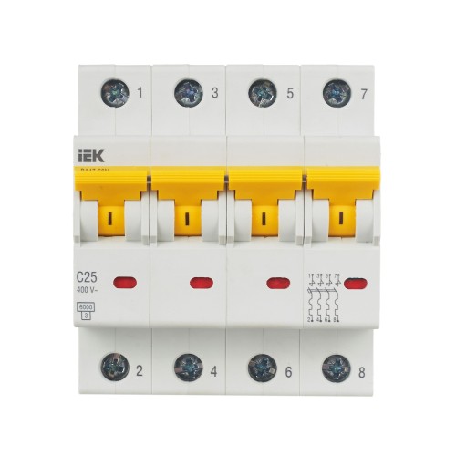 KARAT Автоматический выключатель ВА47-60M 4P C 25А 6кА IEK