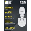 Датчик движения ДД-008 1100Вт 180град 12м IP44 черный IEK