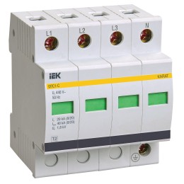 KARAT Ограничитель импульсного перенапряжения ОПС1-C 4P In=20кА Un=400В Im=40кА IEK