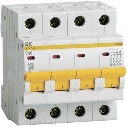 KARAT Автоматический выключатель ВА47-29 4P C 40А 4,5кА IEK