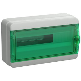 TEKFOR Корпус пластиковый КМПн-18 IP65 зеленая прозрачная дверь