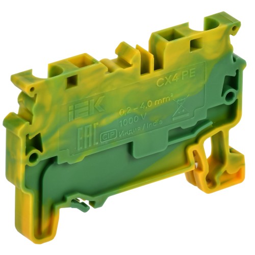 ARMAFIX Клемма пружинная CX4 PE 4мм2 проходная заземляющая