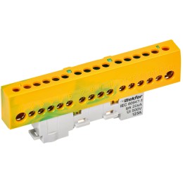 TEKFOR Шина PE ''земля'' изолированная на универсальном держателе 8х12-16-ЖЗ IEK