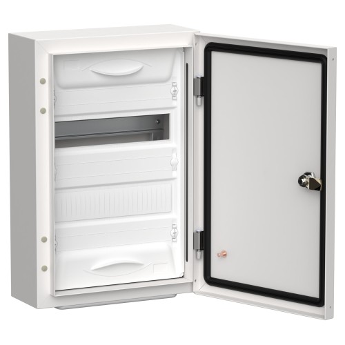 TITAN 5 Корпус металлический ЩРн-24 (1х24) 460х310х140мм IP54 белый (одна дверь) IEK
